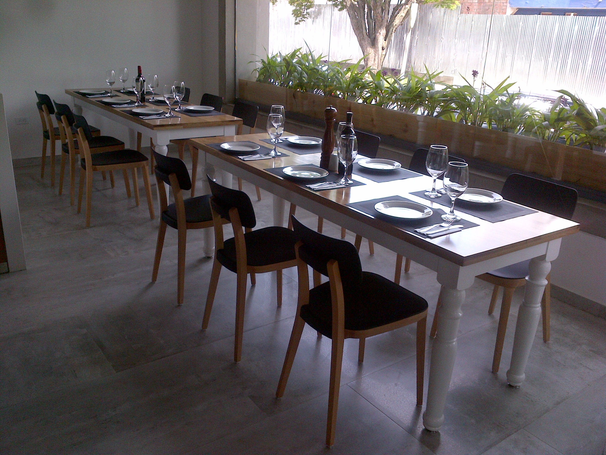 plantas en el restaurante